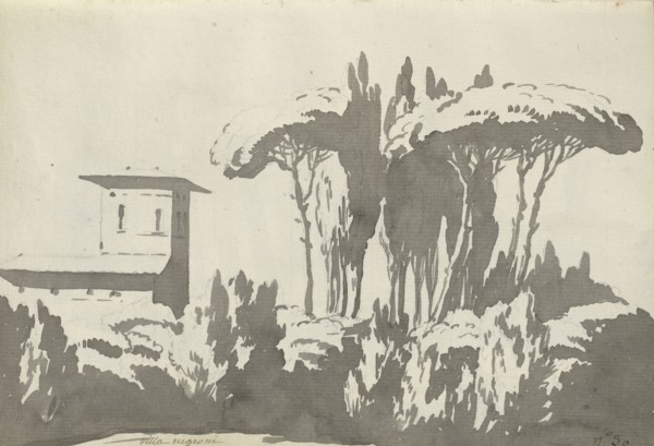 Roman sketchbook, Gauffier, Louis, 1761-1801, pencil, pen and black and brown ink, grey and brown wash, and black and white