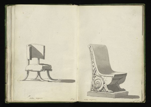 Roman sketchbook, Gauffier, Louis, 1761-1801, pencil, pen and black and brown ink, grey and brown wash, and black and white