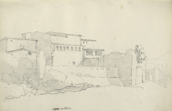 Roman sketchbook, Gauffier, Louis, 1761-1801, pencil, pen and black and brown ink, grey and brown wash, and black and white