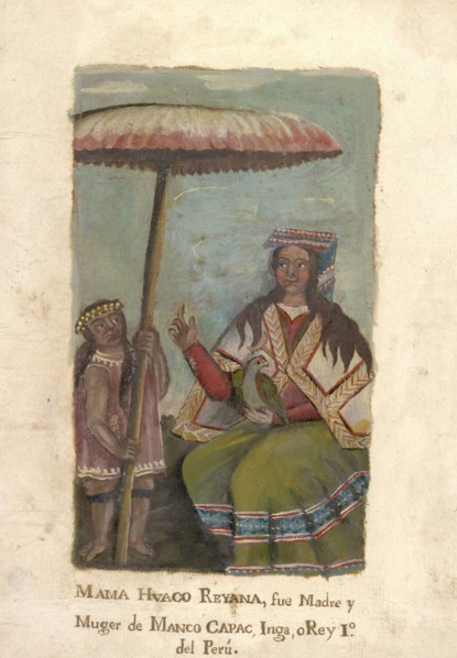 Portraits of Inca kings and an Inca queen, oil on vellum, not before 1825, full-length portraits of Inca rulers