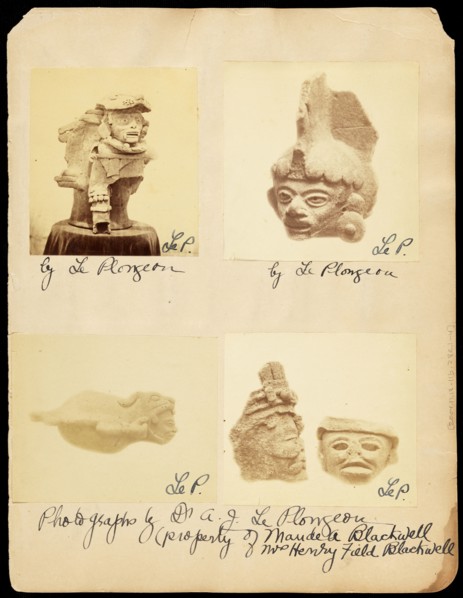 Mexican ceramic masks and figures, Augustus and Alice Dixon Le Plongeon papers, 1763-1937, bulk 1860-1910, Le Plongeon, Augustus