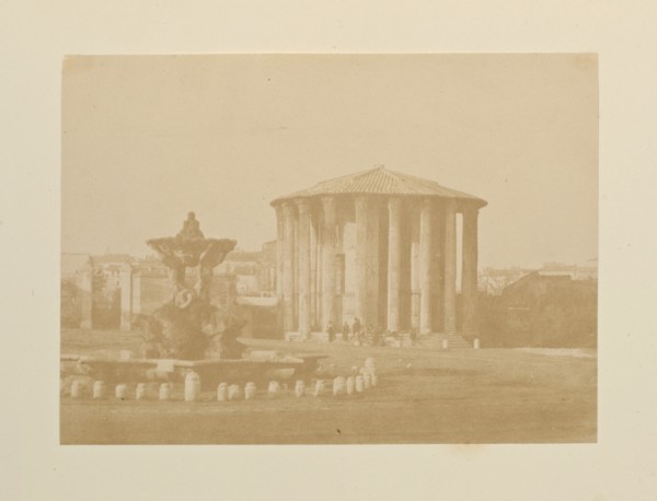 Tempio di Vesta, Fotografi di Roma 1849, Lecchi, Stefano, 19th century, c. 1849, salted paper prints, 43 x 31 cm., photographic