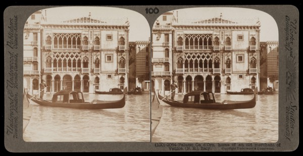 home of an old merchant of Venice, Palazzo Ca' d'Oro, home of an old merchant of Venice, Stereographic views of Italy, Underwood