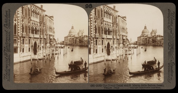 The Grand Canal and Santa Maria della Salute, Stereographic views of Italy, Underwood and Underwood, Underwood, Bert, 1862-1943