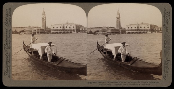 Campanile, Doge's Palace and Prison, Venice White swan of cities, Campanile, Doge's Palace and Prison, Stereographic views