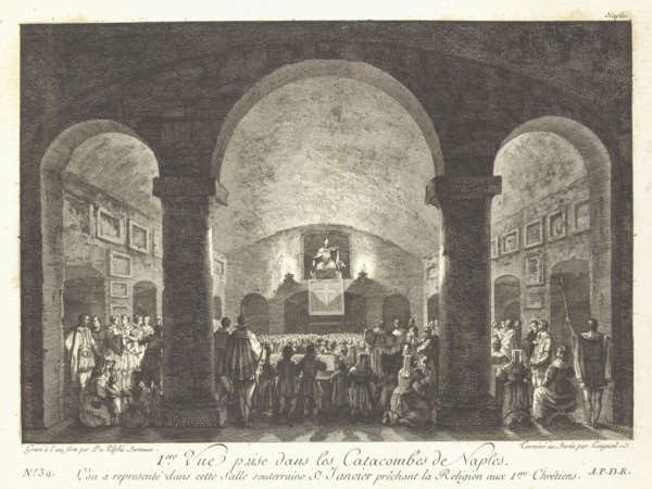 Vue des catacombes de Naples, Voyage pittoresque, ou, Description des royaumes de Naples et de Sicile, Duplessi-Bertaux, Jean