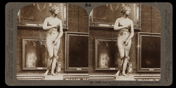 Florence, Venus de Medici in the Uffizi Palace, Florence, Stereographic views of Italy, Underwood and Underwood, Underwood, Bert