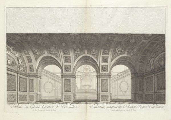 Vestibule du grand escalier de Versailles sur les desseins de Charles Le Brun, Grand escalier du Château de Versailles