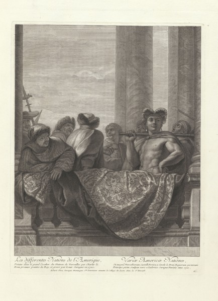 Les differentes nations de l'Amerique, Grand escalier du Château de Versailles dit Escalier des ambassadeurs, Le Brun, Charles
