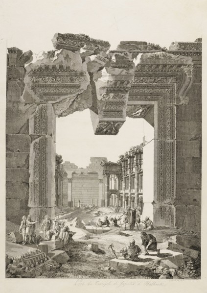 Porte du temple de Jupiter à Balbeck, Materials for Voyage pittoresque de la Syrie, de la Phoenicie, de la Palaestine
