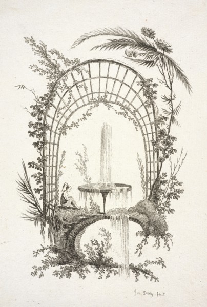 Fountain, Jean Pillement etchings, Deny, Jeanne, 1749-ca. 1815, Pillement, Jean, 1728-1808, Etching, 1770, Jne. Deny fecit