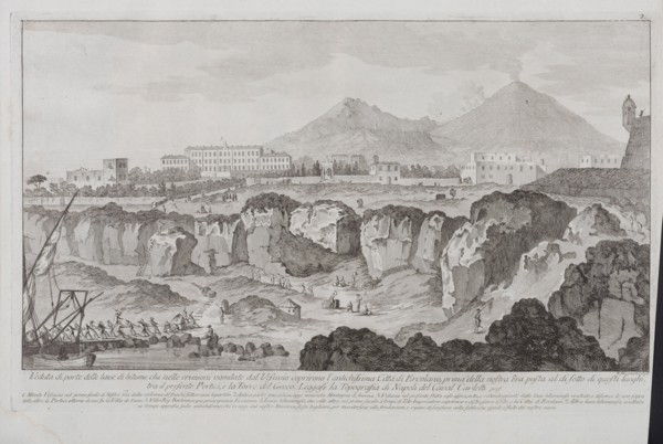 Veduta di parte delle lave di bitume che nelle cruzioni vomitate da Vesuvio coprirono l'antichissima città di Ercolano, Vedute