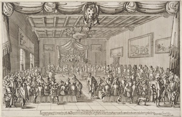 Fu veramente piacevol il convito fatto dalli signori Piacevoli servi di V.A.S. Collection of festival prints, Della Bella