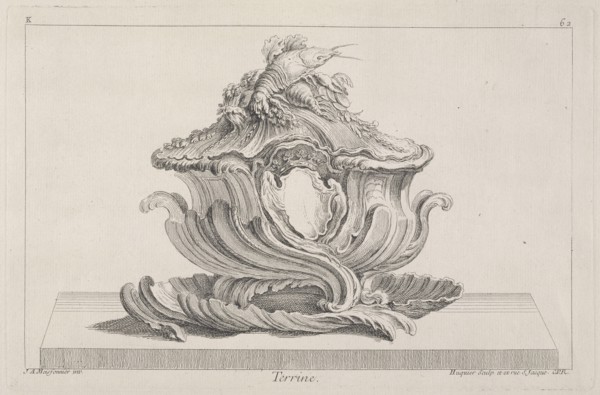 Terrine, Ornament Prints Collection, Oeuvre de Juste Aurele Meissonnier peintre sculpteur architecte andc. dessinateur
