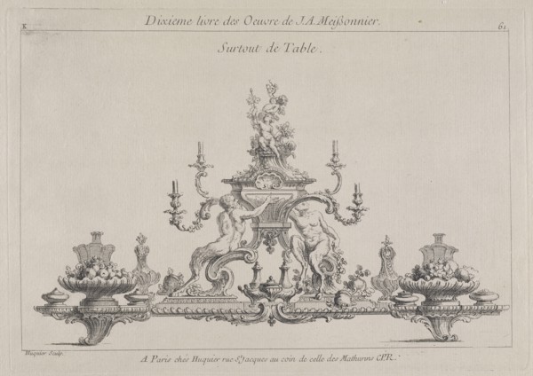 Surtout de table, Ornament Prints Collection, Oeuvre de Juste Aurele Meissonnier peintre sculpteur architecte andc. dessinateur