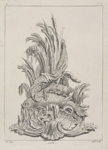 Plate C16 from the Livre de légumes inventées et dessinées par J. Me.r, Chedel, Pierre Quentin, 1705-1763, Huquier, Gabriel