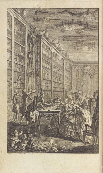 Frontispiece, Catalogue raisonné des tableaux, estampes, coquilles, and autres curiosités, Remy, Pierre, Saint-Aubin, Augustin