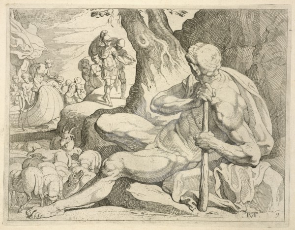 Scene from the Galerie d'Ulysse in Fontainebleau, Les trauaux d'Vlysse, Abate, Nicolò dell', ca. 1509-1571, Primaticcio