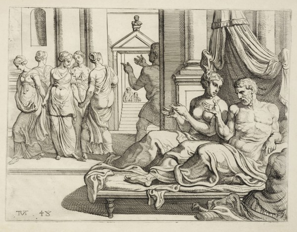 Plate 48, Les trauaux d'Vlysse, Abate, Nicolò dell', ca. 1509-1571, Primaticcio, Francesco, 1504-1570, Thulden, Theodoor van