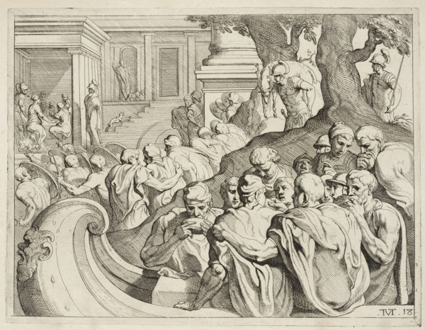 Plate 18, Les trauaux d'Vlysse, Abate, Nicolò dell', ca. 1509-1571, Primaticcio, Francesco, 1504-1570, Thulden, Theodoor van