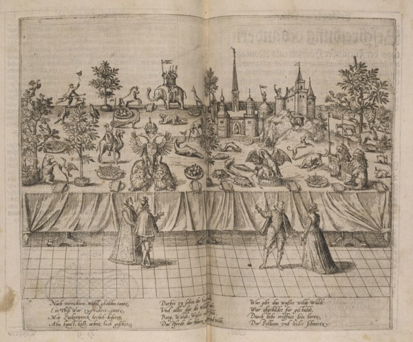 Table setting for the wedding of Johann Wilhelm, Duke of Jülich-Cleves and Jacobe, Margravine of Baden