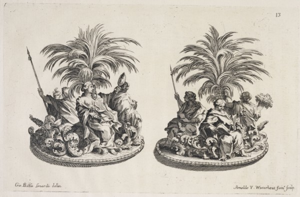 Trionfi or sugar sculptures personifying virtues, Raggvaglio della solenne comparsa, fatta in Roma gli otto di gennaio