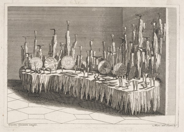 Display of crystal and glass vessels, Disegni del convito fatto dall'illustrissimo signor senatore Francesco Ratta