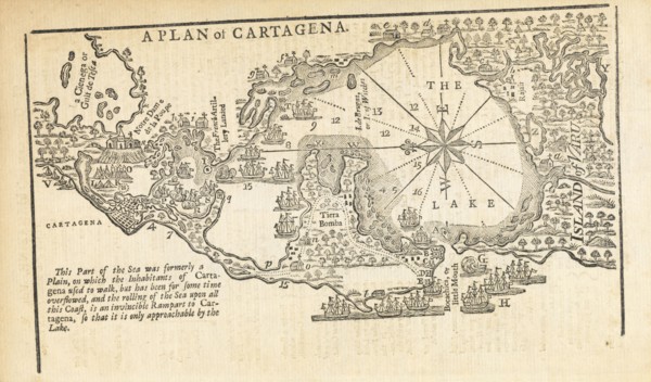 A Plan of Cartagena, Woodcut, 1740 March, Page, 201, volume 10, March 1740