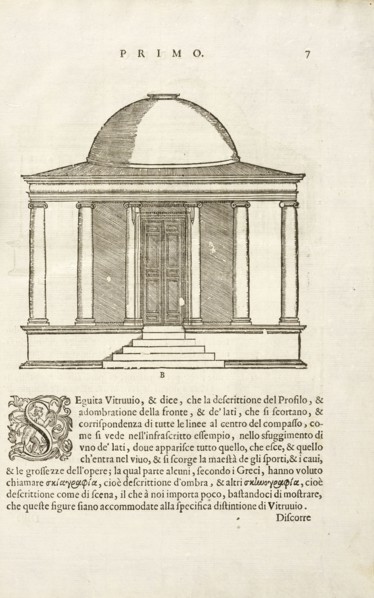 Rotonda, I dieci libri d'architettvra, Rusconi, Giovanni Antonio, 16th cent., Woodcut, 1660