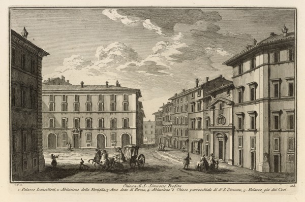 Chiesa di S. Simeone Profeta, Delle magnificenze di Roma antica e moderna, Vasi, Giuseppe, 1710-1782, Engraving, 1747-1761