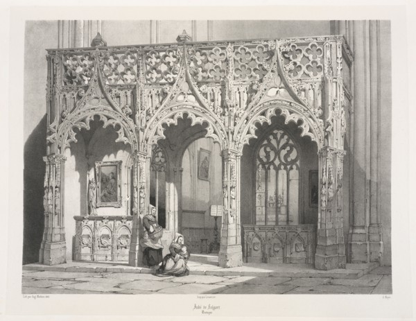 Jubé de Folgoet, Bretagne, Voyages pittoresques et romantiques dans l'ancienne France, Imprimerie Lemercier and Cie., Mathieu