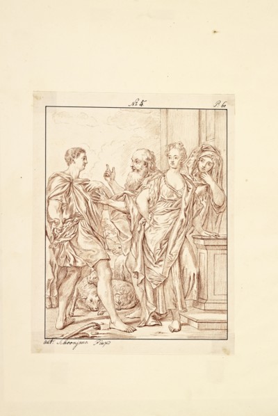Catalogue raisonne et figure de ses tableaux, La Galerie Électorale de Düsseldorf, Pigage, Nicolas de, 1723-1796, Red crayon