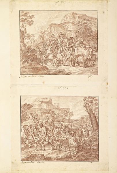 Catalogue raisonne et figure de ses tableaux, La Galerie Électorale de Düsseldorf, Pigage, Nicolas de, 1723-1796, Red crayon