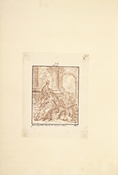 Catalogue raisonne et figure de ses tableaux, La Galerie Électorale de Düsseldorf, Pigage, Nicolas de, 1723-1796, Red crayon