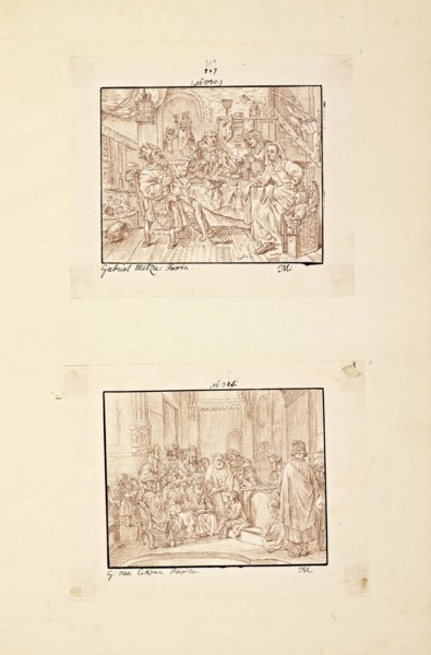 Catalogue raisonne et figure de ses tableaux, La Galerie Électorale de Düsseldorf, Pigage, Nicolas de, 1723-1796, Red crayon