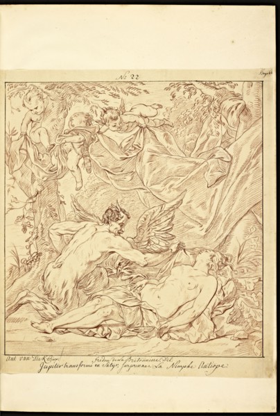 Catalogue raisonne et figure de ses tableaux, La Galerie Électorale de Düsseldorf, Pigage, Nicolas de, 1723-1796, Red crayon