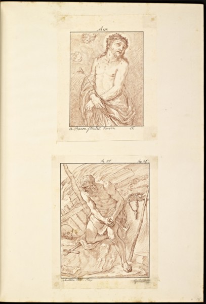 Catalogue raisonne et figure de ses tableaux, La Galerie Électorale de Düsseldorf, Pigage, Nicolas de, 1723-1796, Red crayon