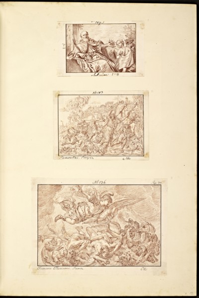 Catalogue raisonne et figure de ses tableaux, La Galerie Électorale de Düsseldorf, Pigage, Nicolas de, 1723-1796, Red crayon