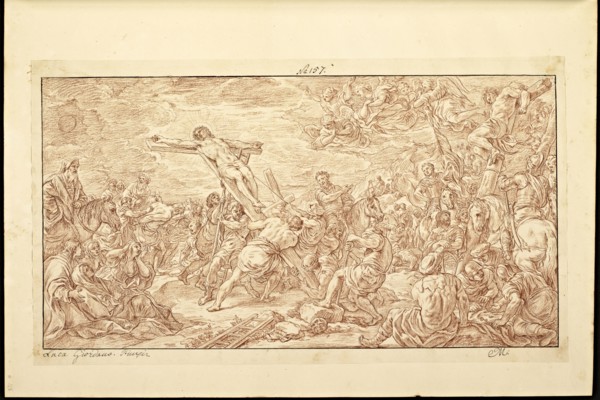 Catalogue raisonne et figure de ses tableaux, La Galerie Électorale de Düsseldorf, Pigage, Nicolas de, 1723-1796, Red crayon