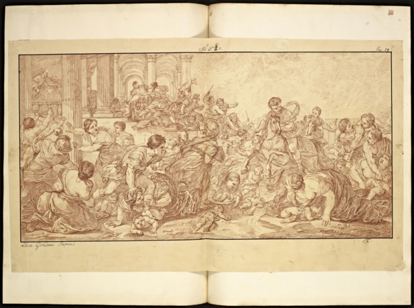 Catalogue raisonne et figure de ses tableaux, La Galerie Électorale de Düsseldorf, Pigage, Nicolas de, 1723-1796, Red crayon