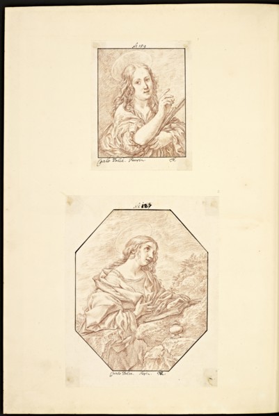 Catalogue raisonne et figure de ses tableaux, La Galerie Électorale de Düsseldorf, Pigage, Nicolas de, 1723-1796, Red crayon