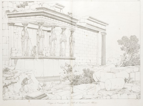 Portique et cariatydes due temple de pandrose a athenes, Grandes vues pittoresques des principaux sites et monumens de la Grèce