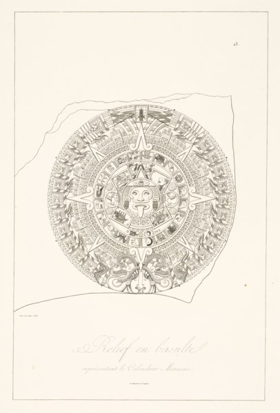 Relief en Basalte, Vues des Cordillères, et monumens des peuples indigènes de l'Amérique, Cloquet, Jean Baptiste Antoine