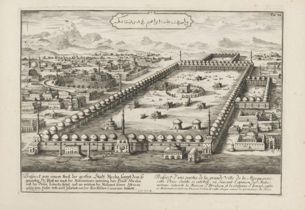 Prospect von einem Theil der grossen Stadt Mecha, Entwurff einer historischen Architectur