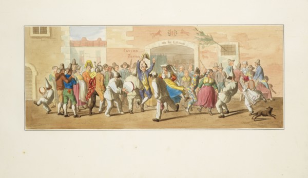Il carnevale di Roma, Mörner, Hjalmar, 1794-1837, ca. 1820
