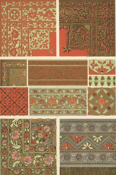 Indian ornament, Jones, Owen, 1809-1874, Color lithograph, 1856