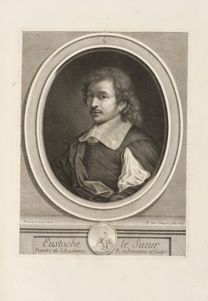 Eustache le Sueur, peintre de l'Academie R. de Peinture et sculpt. Les hommes illustres qui ont paru en France pendant ce siecle