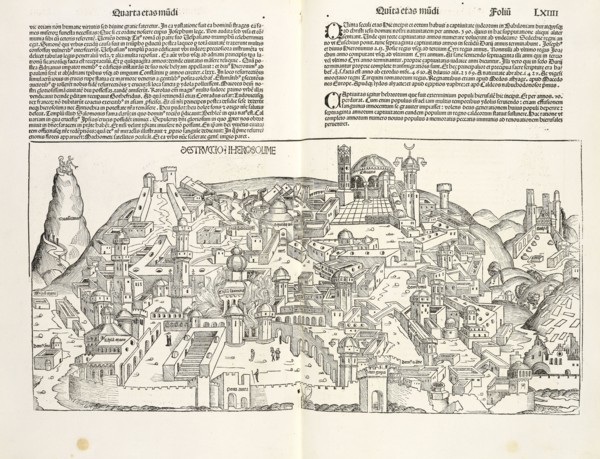 Destruccio Iherosolime, Registrum huius operis libri cronicarum cu, m, figuris et ymagi, nibus ab inicio mundi, Pleydenwurff