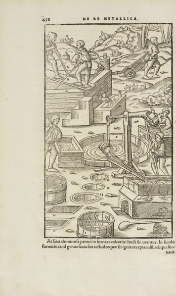 Page 458 Georgii Agricolae De re metallica: libri XII. Quibus officia, instrumenta, machinae, ac omnia deni, que, ad metallicam
