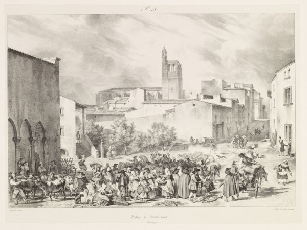 Entrée de Montferrand, Voyages pittoresques et romantiques dans l'ancienne France, Engelmann, G., Godefroy, 1788-1839, Nodier